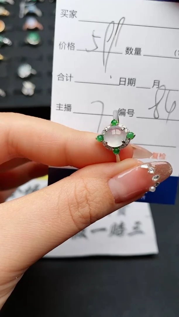 【闪购商品】翡翠戒指银S925镶嵌.........