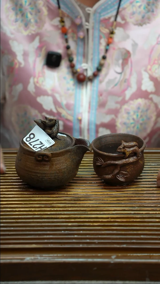 万古烧粗陶手工茶具