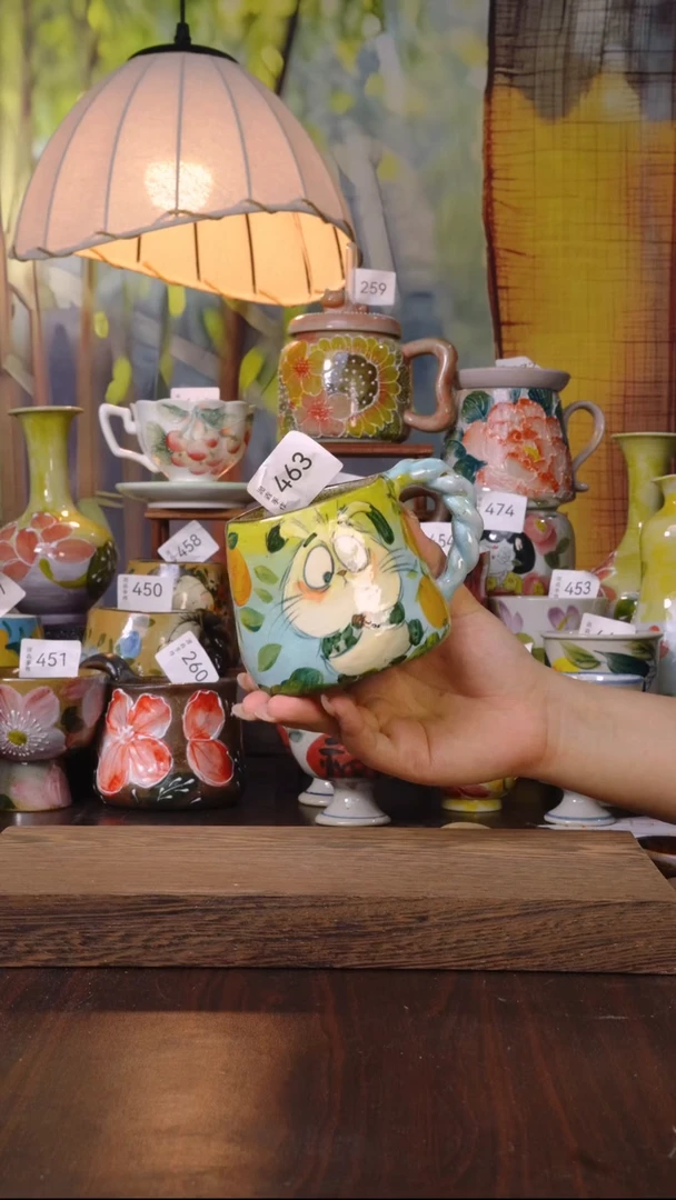 摆件泥垚手作 景德镇手工手绘器物