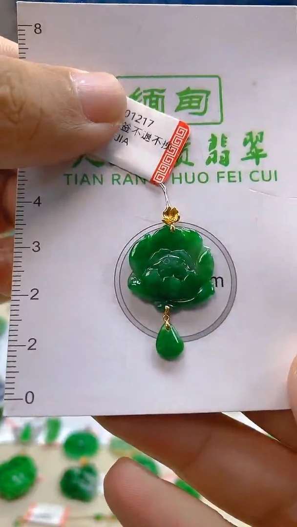 颈饰18K金镶嵌翡翠新号开播 全场乱卖