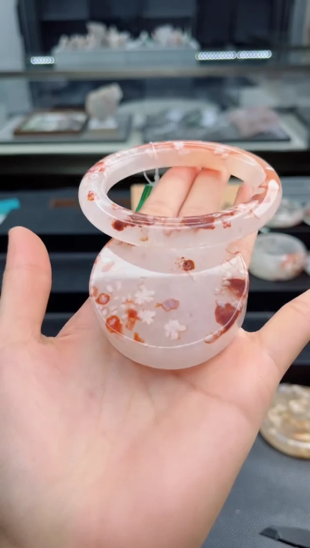 石英质玉手镯未镶嵌56圈口（赠送镯心）S9835