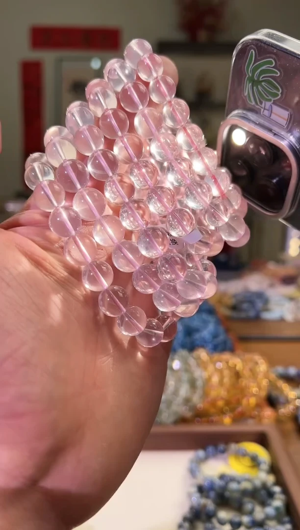 【闪购商品】芙蓉石手串未镶嵌11+m果冻粉水（多样性发其一）