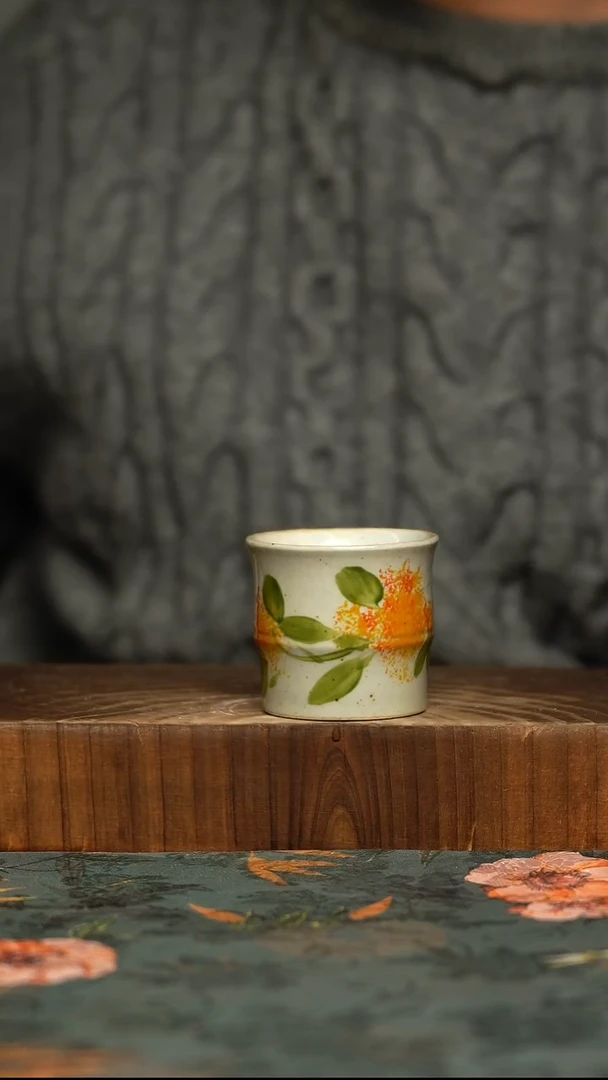 杯釉下彩手工手绘同款陶器