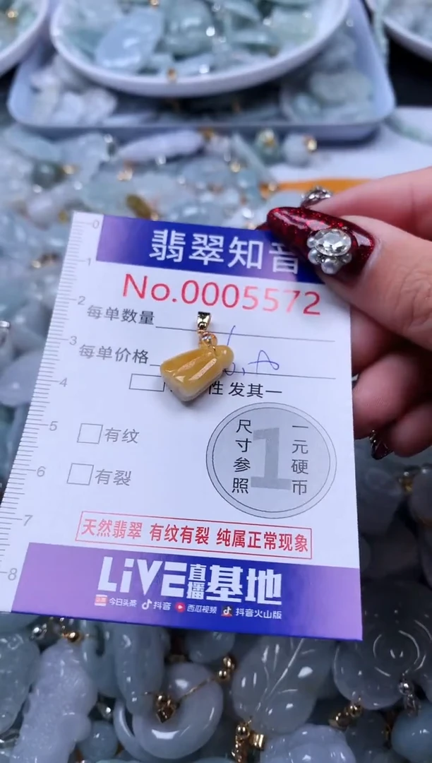 吊坠(不含链)未镶嵌翡翠5572
