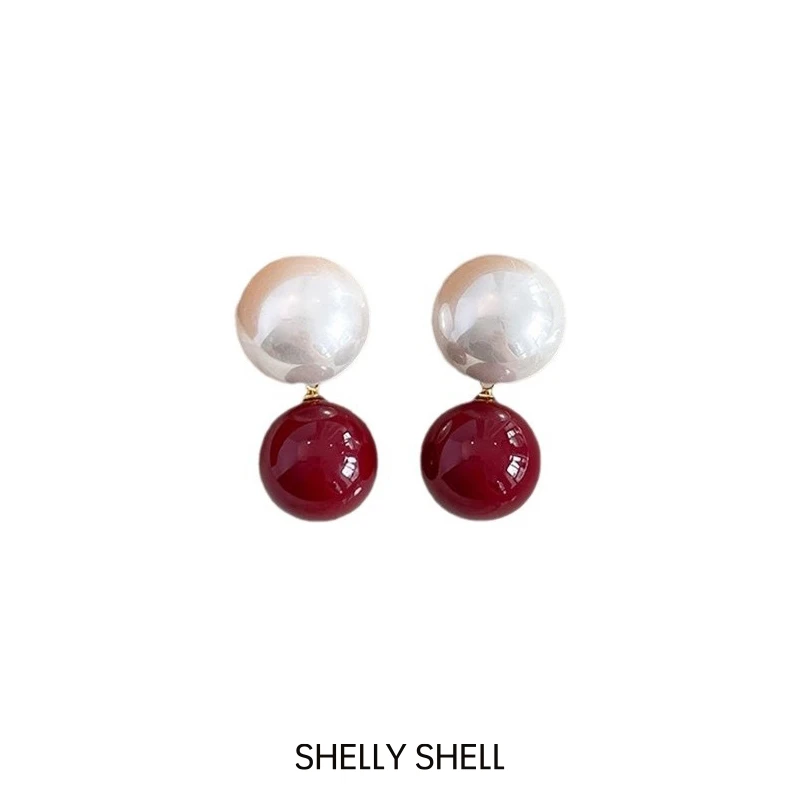 Shelly Shell 铜合金耳饰 小灯笼耳钉 气质轻奢个性时尚