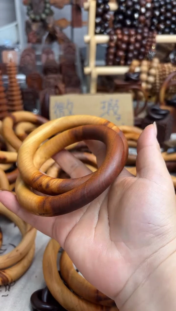 桃木木雕款乾坤圈75圈口
