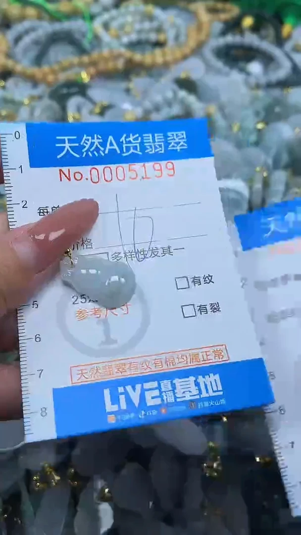 颈饰未镶嵌翡翠净货挂件-5199