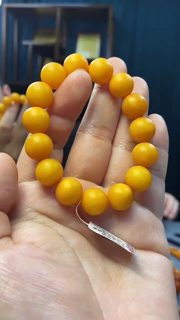 手串琥珀未镶嵌蜜蜡圆珠手串