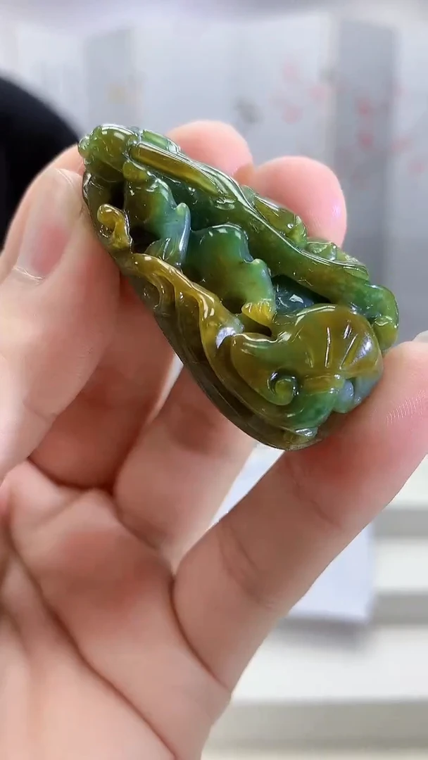 定制翡翠未镶嵌5145bb-毛货挂件32