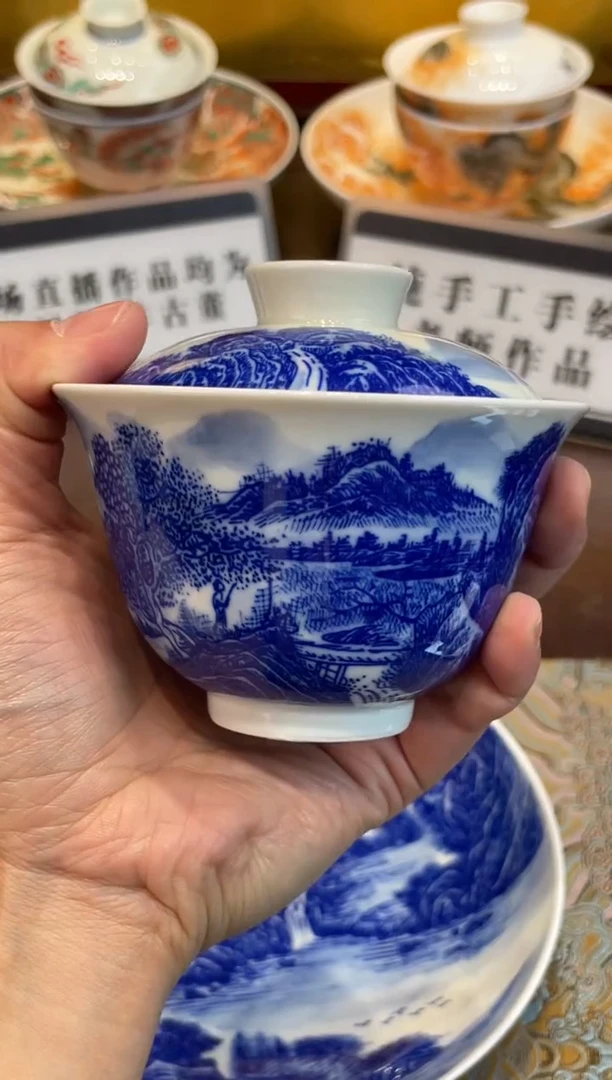 杯子瓷景德镇源头工厂生产，手工手绘