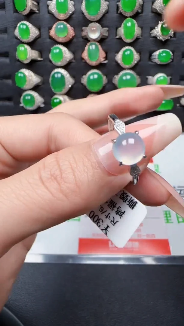 【闪购商品】翡翠戒指银S925镶嵌3630