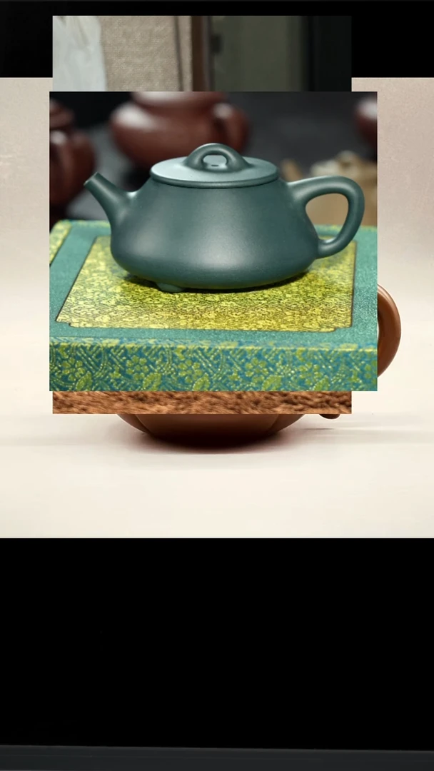 茶壶紫砂J****蔡预定半手精工光版平盖石瓢