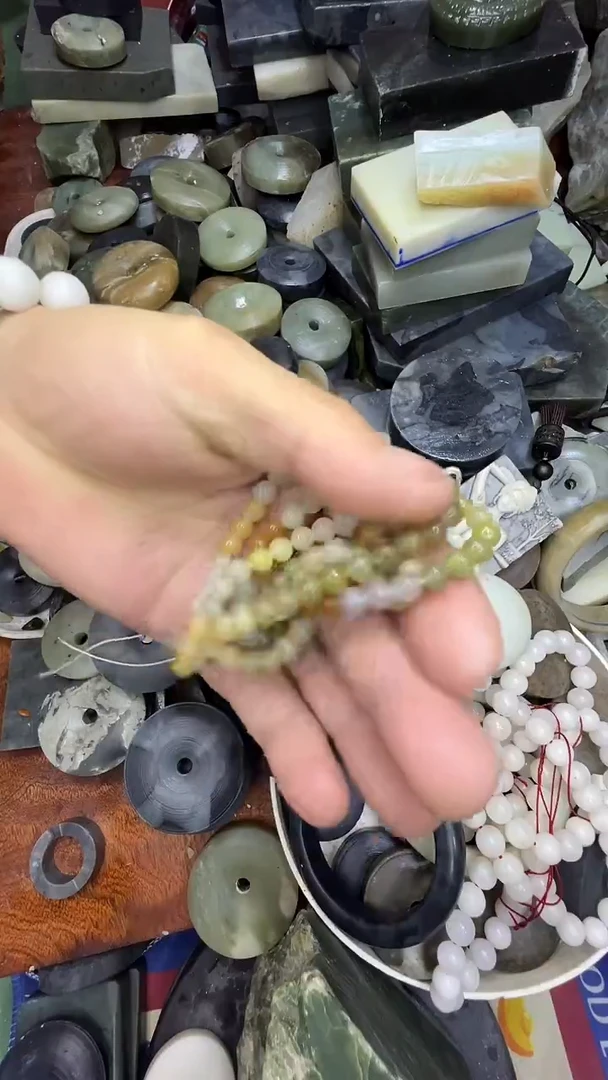未镶嵌和田玉珠宝半成品手串