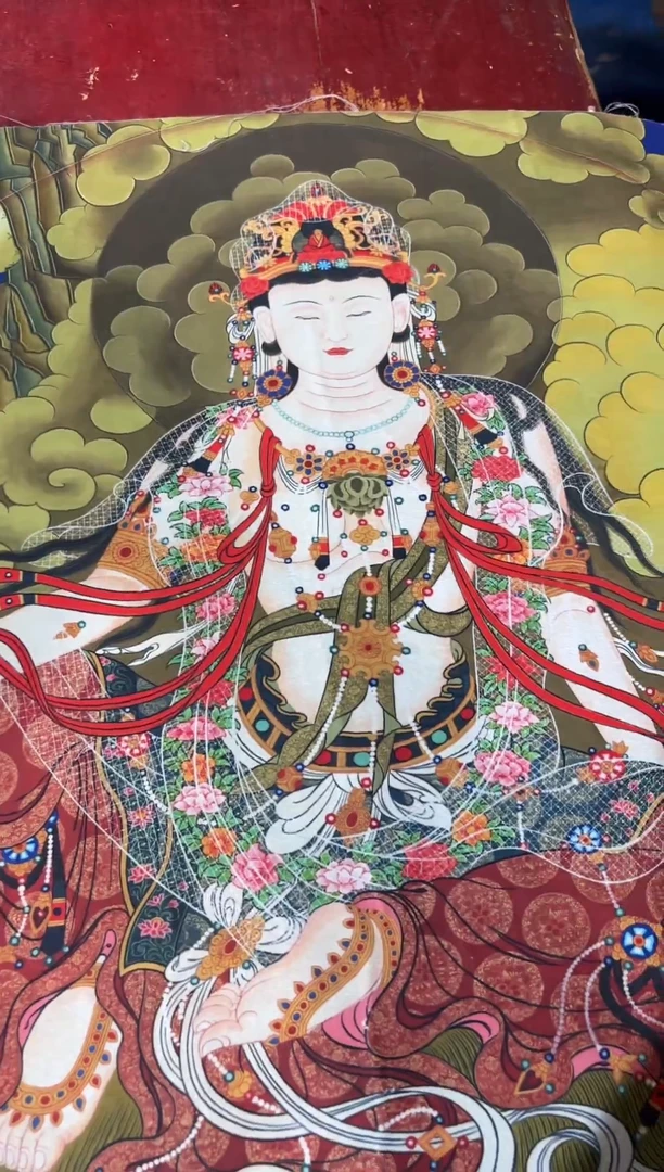 卷轴画龙妹的唐卡tk16