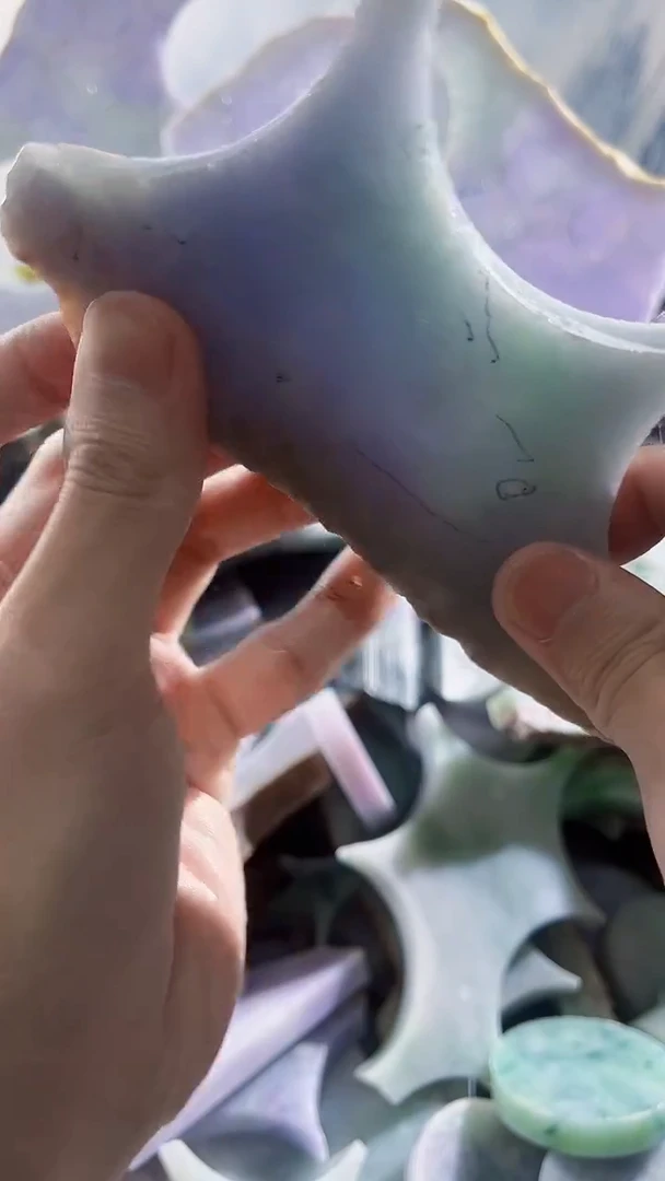 翡翠裸石缅甸翡翠A货文2318