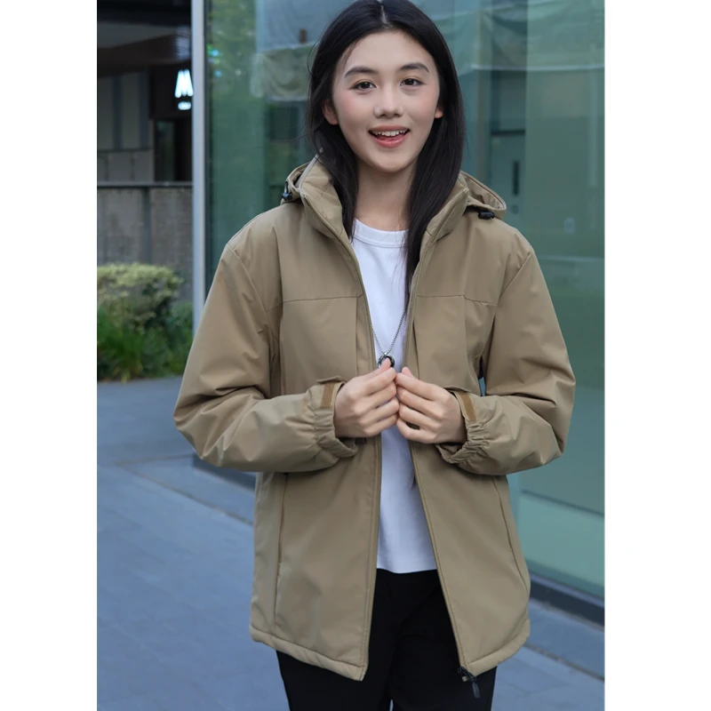 2025秋冬新款男士连帽加绒夹克韩版百搭冬款休闲棉衣外套潮流上衣