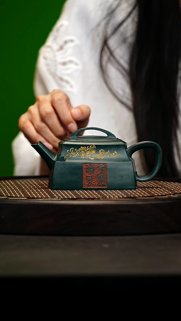 宜兴原矿高端紫砂 景舟绿泥260cc
