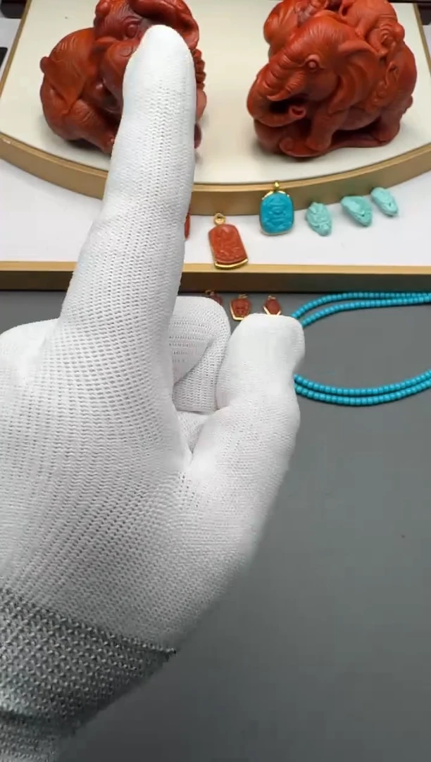 18K金镶嵌绿松石配饰默***～1111