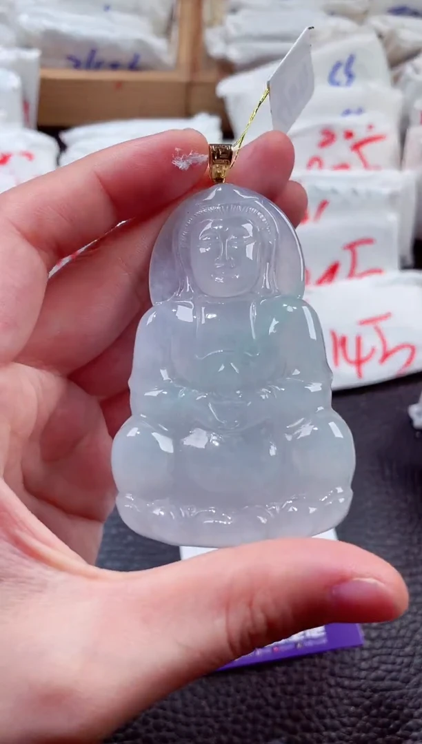 翡翠18K金镶嵌颈饰00004828