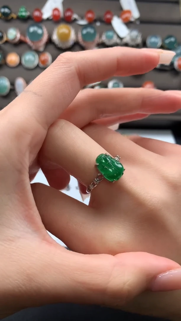 【闪购商品】翡翠戒指银S925镶嵌31231231