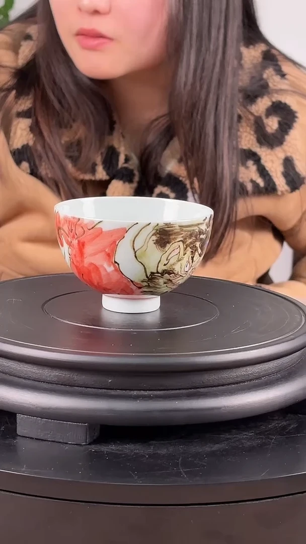 杯子陶瓷许玉华《钟馗》陶瓷单杯