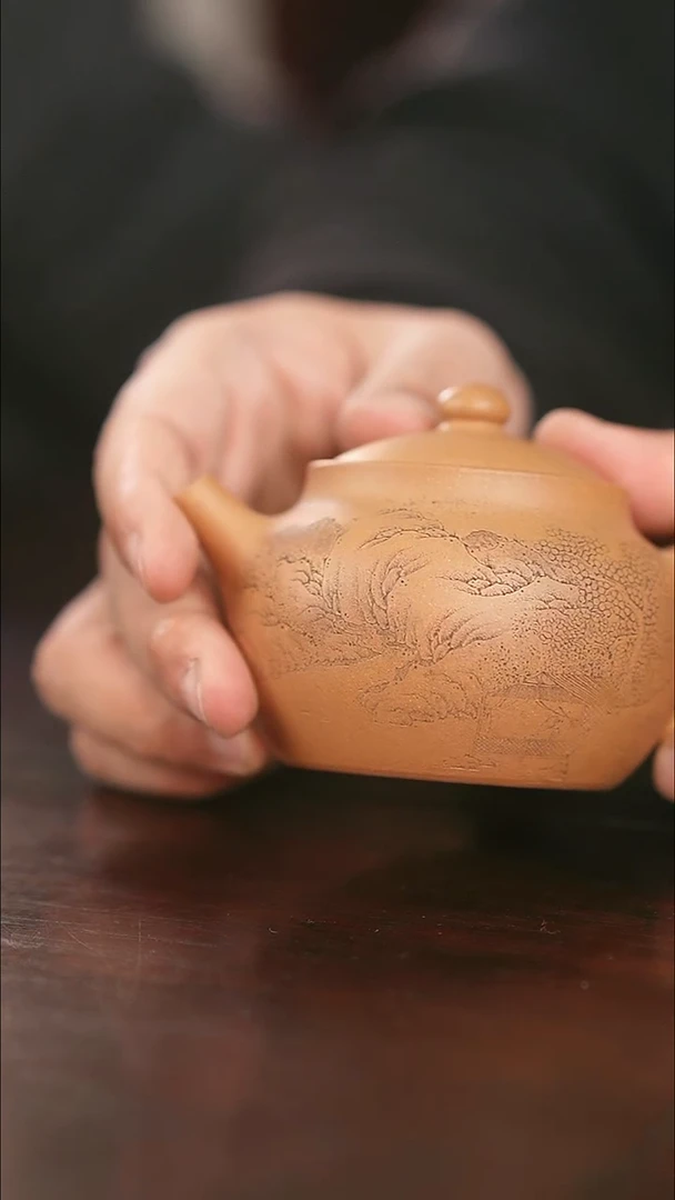 茶杯紫砂牧之山水壶