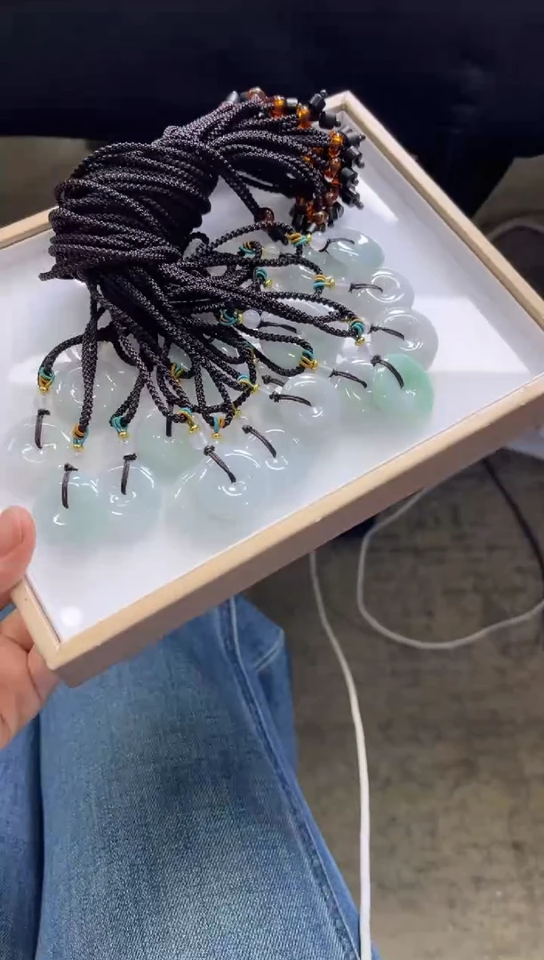 颈饰未镶嵌翡翠B135/多样性发一件/配绳子