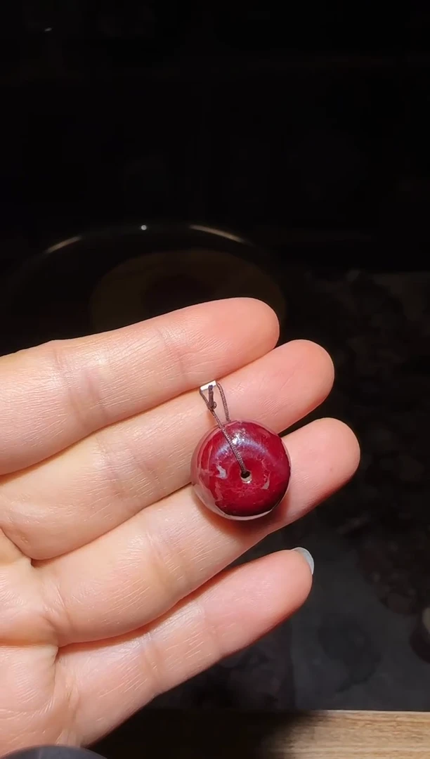 天然辰砂朱砂平安扣58