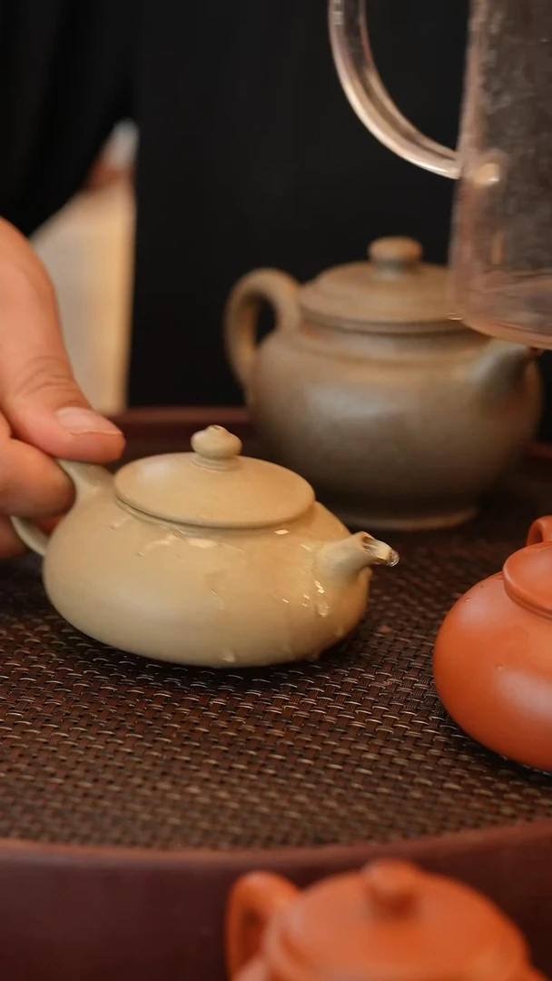茶壶紫砂寒江 绿泥 150cc