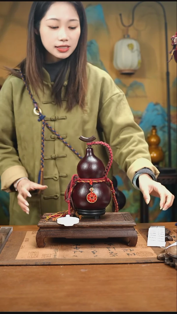 YX061精品藏绳款天然酒葫芦（一物一拍）