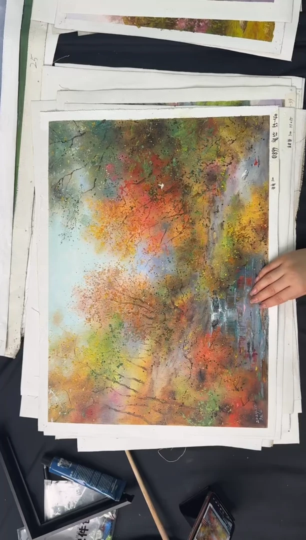 油画【原创·保真·带证书】朝鲜画家纯手绘油画--顺丰包邮--