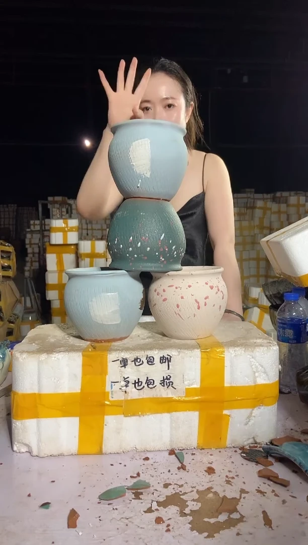 宜兴紫砂粗陶花盆15/13