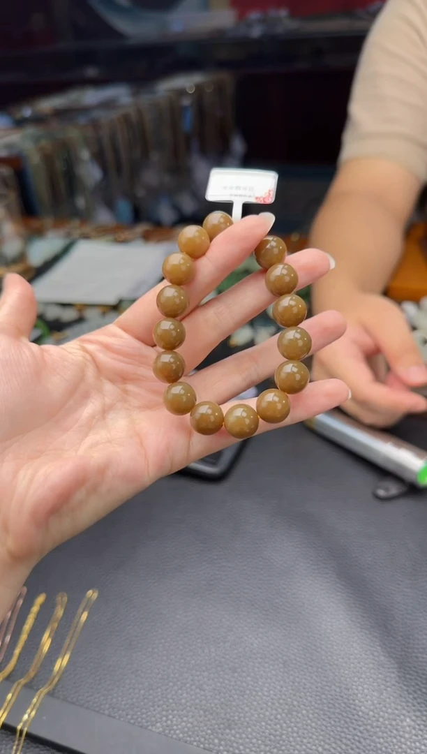 未镶嵌手串和田玉且末糖单圈手串