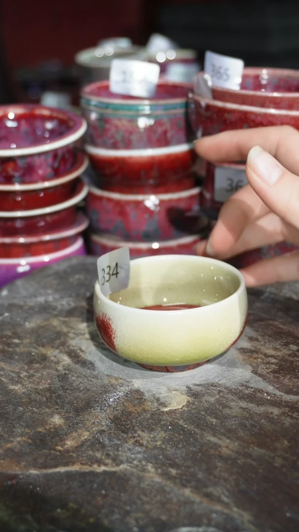 摆件陶精品窑变钧瓷茶器