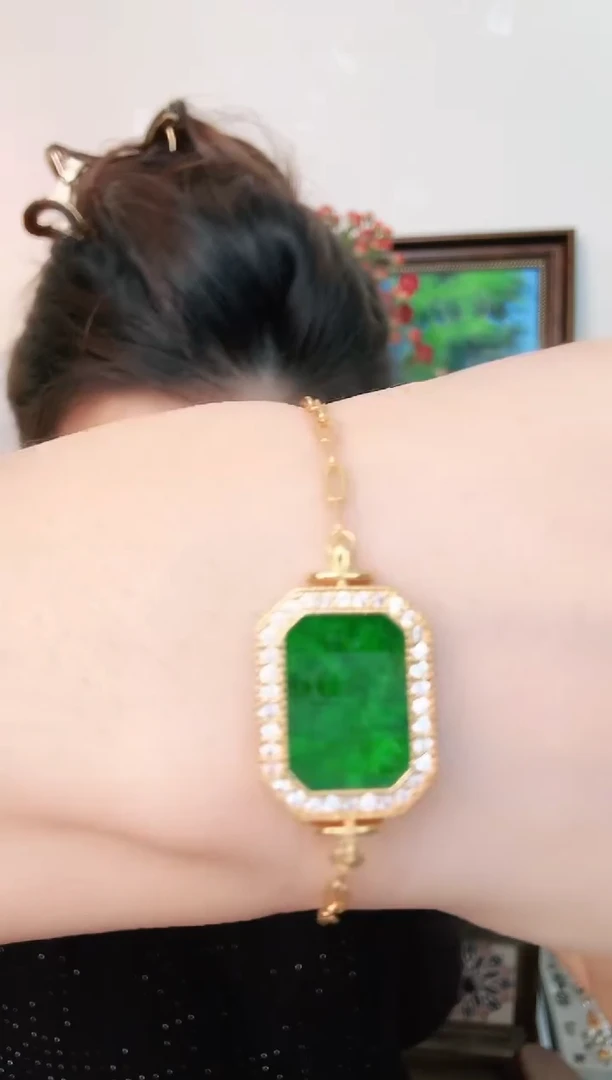 银S925镶嵌手链翡翠手饰