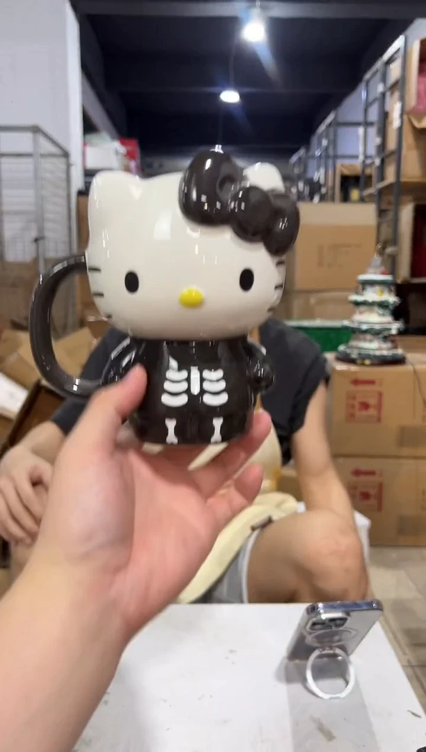 瓷片陶瓷灰色kt全身杯