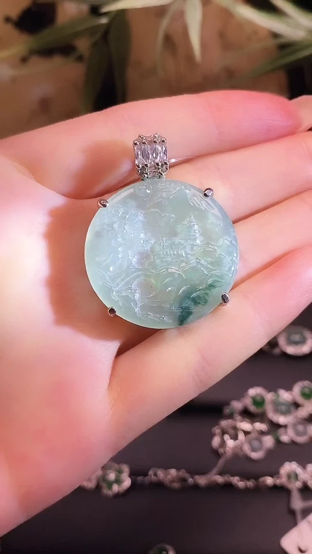 翡翠未镶嵌颈饰12