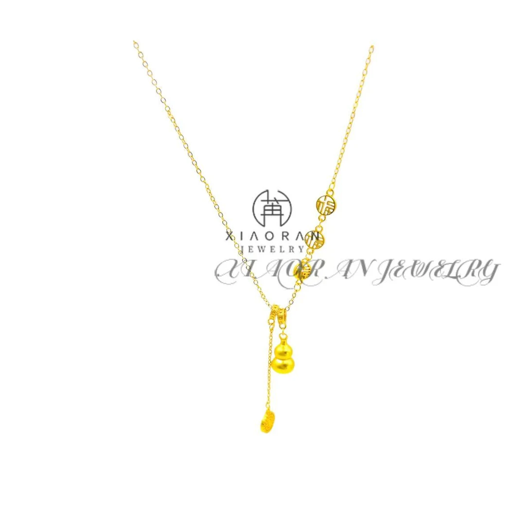 XR2013福字链葫芦吊坠 小众百搭气质锁骨链