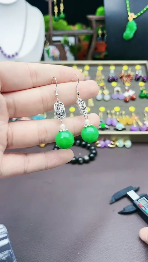 【闪购商品】玛瑙/玉髓耳钉银S925镶嵌405000