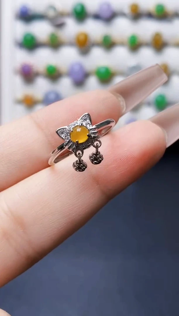 银S925镶嵌戒指翡翠1111