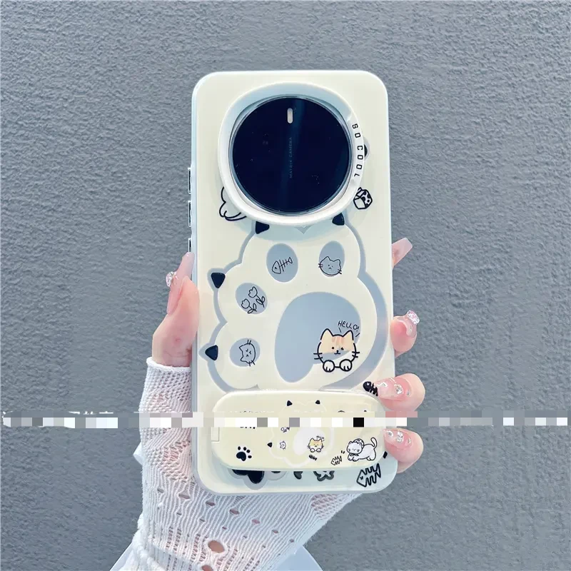 适用猫爪磨砂彩银苹果16/iPhone/华为荣耀OPPOVIVO小米手机壳保护