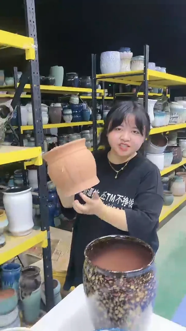 宜兴紫砂粗陶花盆