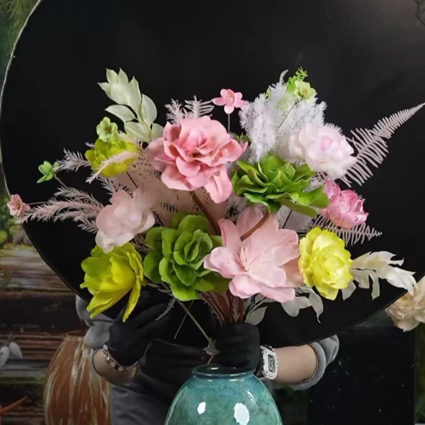 直播间宠粉福利【似荷花】通草花干花永生花不含瓶只有花材包邮