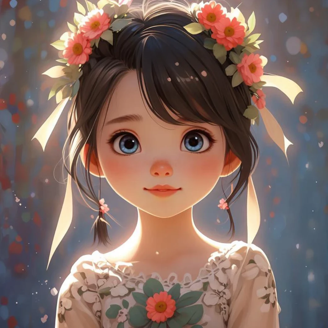 【肉澸半臋】温暖小女孩贴画防水可爱海报可装饰客厅卧室浴室墙面