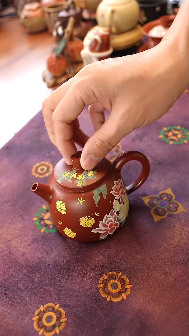 茶壶紫砂桂花金钟