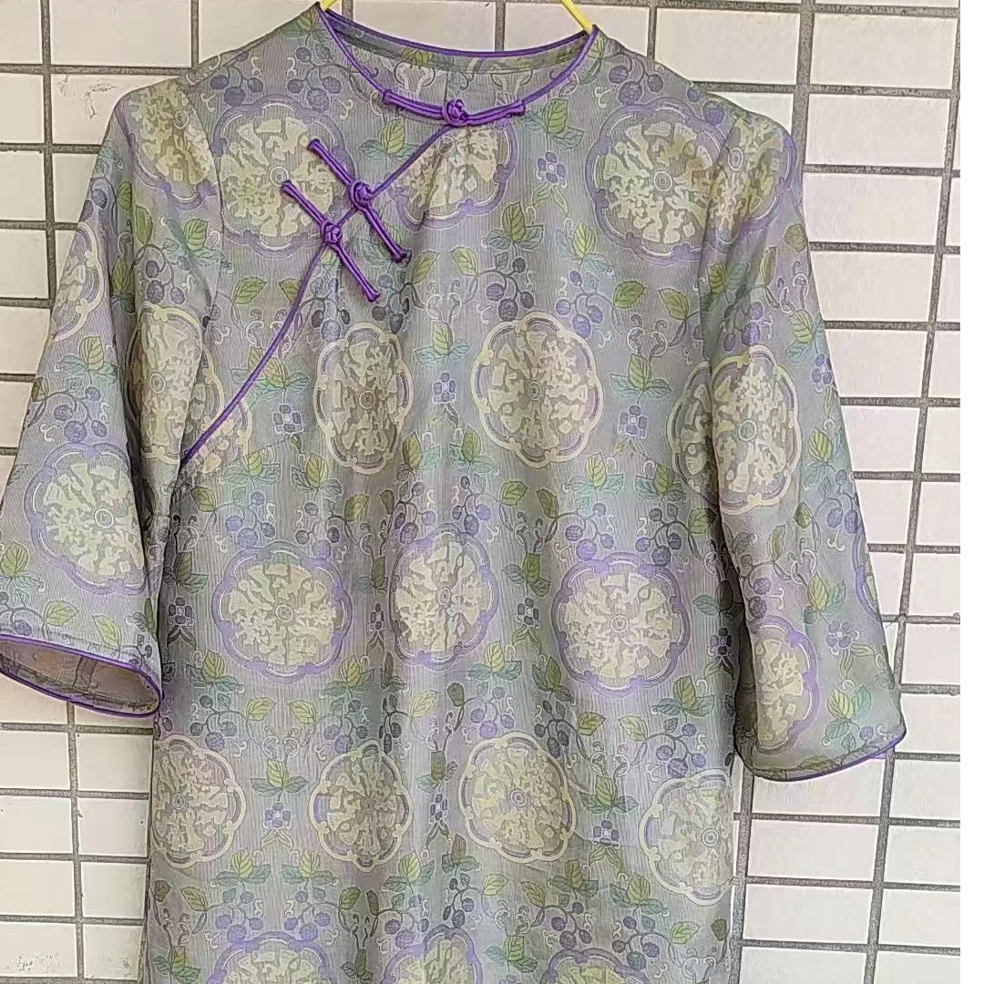 绸都博物馆张和才古蜀锦—旗袍
