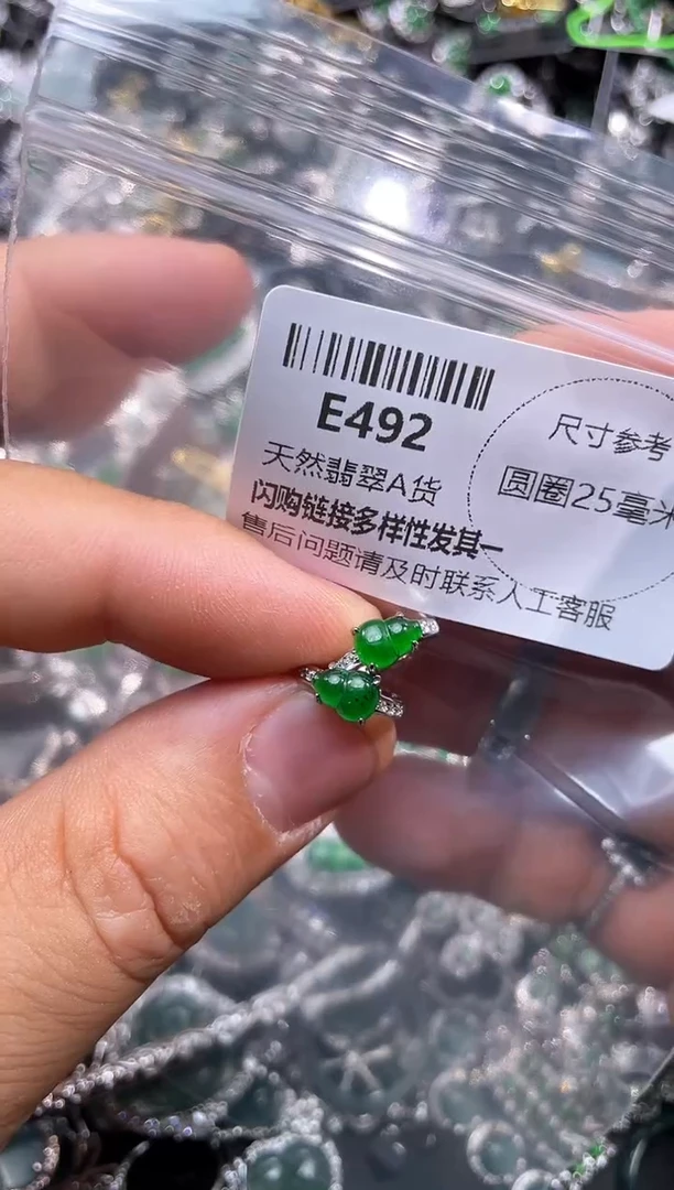 【闪购商品】翡翠颈饰未镶嵌E492耳扣