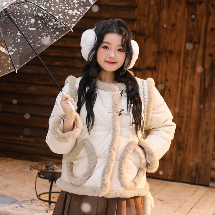 47-清 大码百分百时尚拼接显瘦气质羽绒服2331