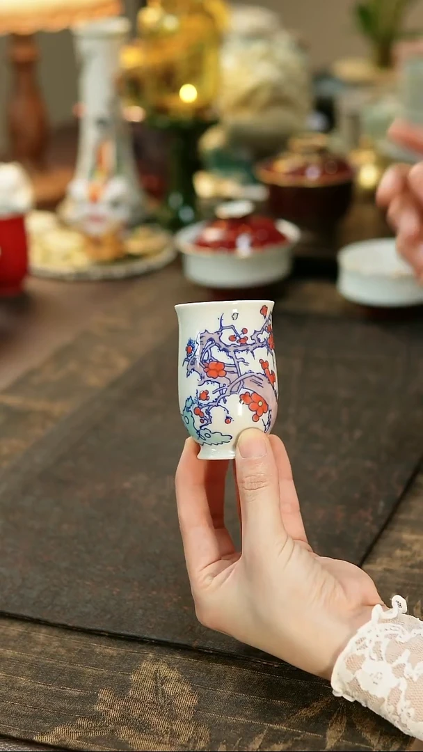 景德镇陶瓷杯碗柴烧多人