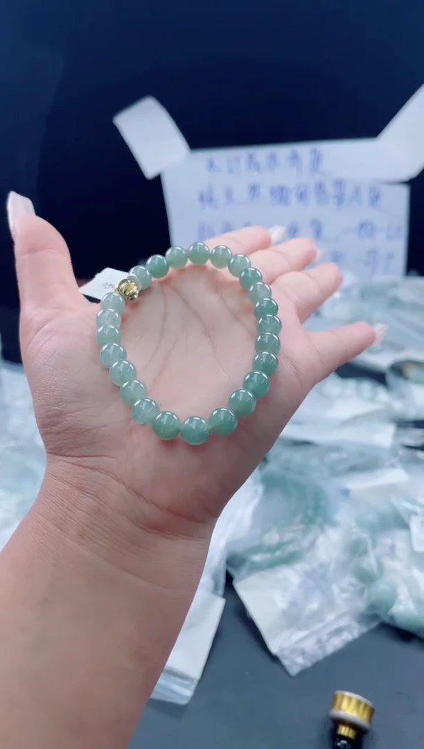 未镶嵌定制翡翠珠串
